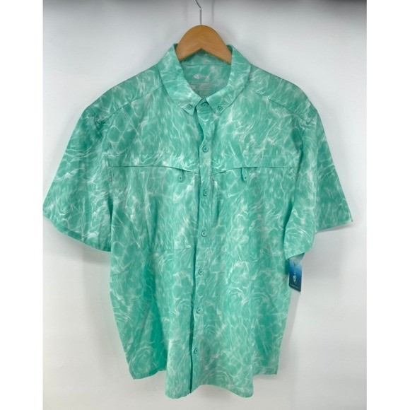 Silver Bait Other - Silver Bait Shirt Mens Size L Fishing Vented Hiking Zip Pockets Mesh‎ UPF 50+